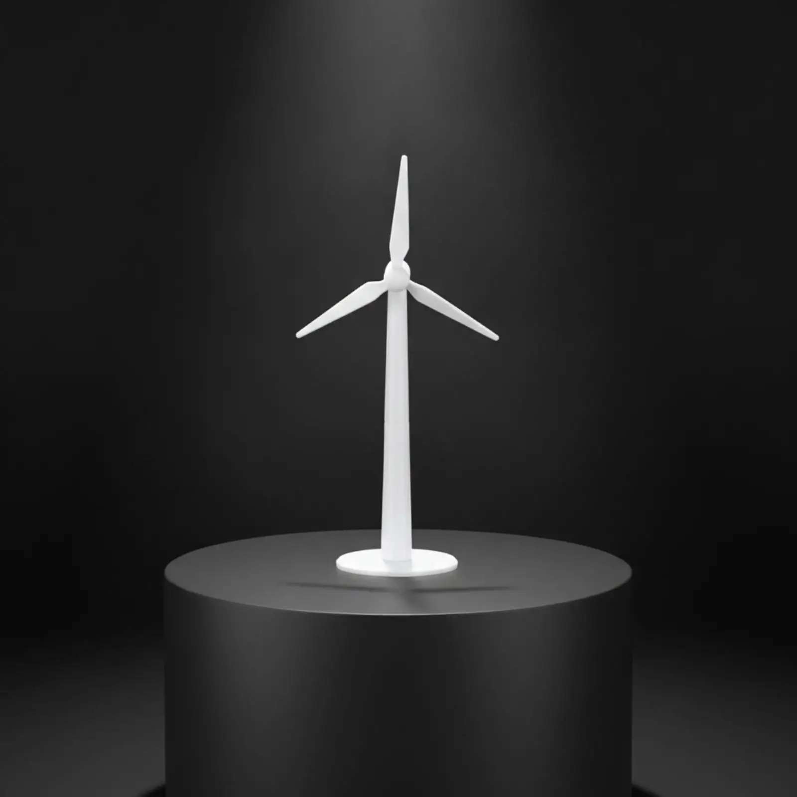 DIY Miniature Wind Power Simulation Scene for Architectural Diorama Tabletop Display Adjustable Mast Round Base White Kit