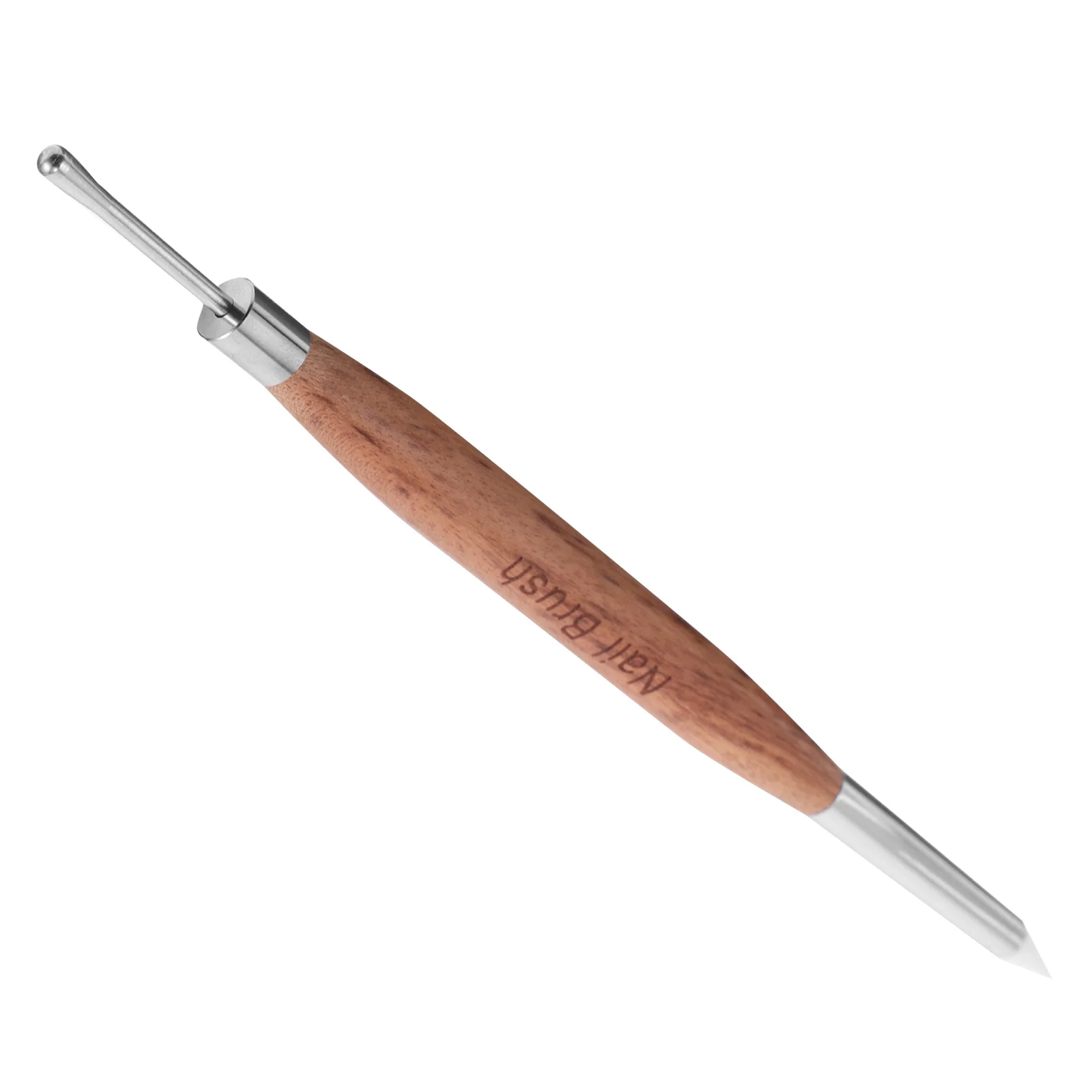 

Art Dual Headed Light Brown Silicone Tip For Gel Mixing Carving Painting Scraping Tool Nail Art Tool Gel Polish Manicure