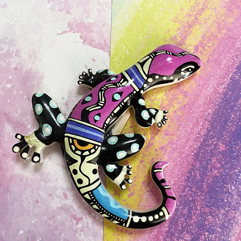 Recuerdos de Barcelona, lagarto pintado en español, imanes de nevera 3D estéreo, colección de artes y manualidades, artículos de decoración del hogar