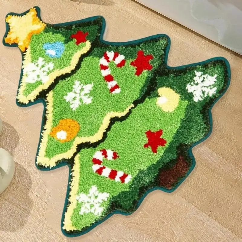 Christmas Bath Mat Cute Cartoon Winter Bathroom Rug Absorbent Shower Kitchen Rugs Non-slip Bathroom Floor Mat For Bathroom