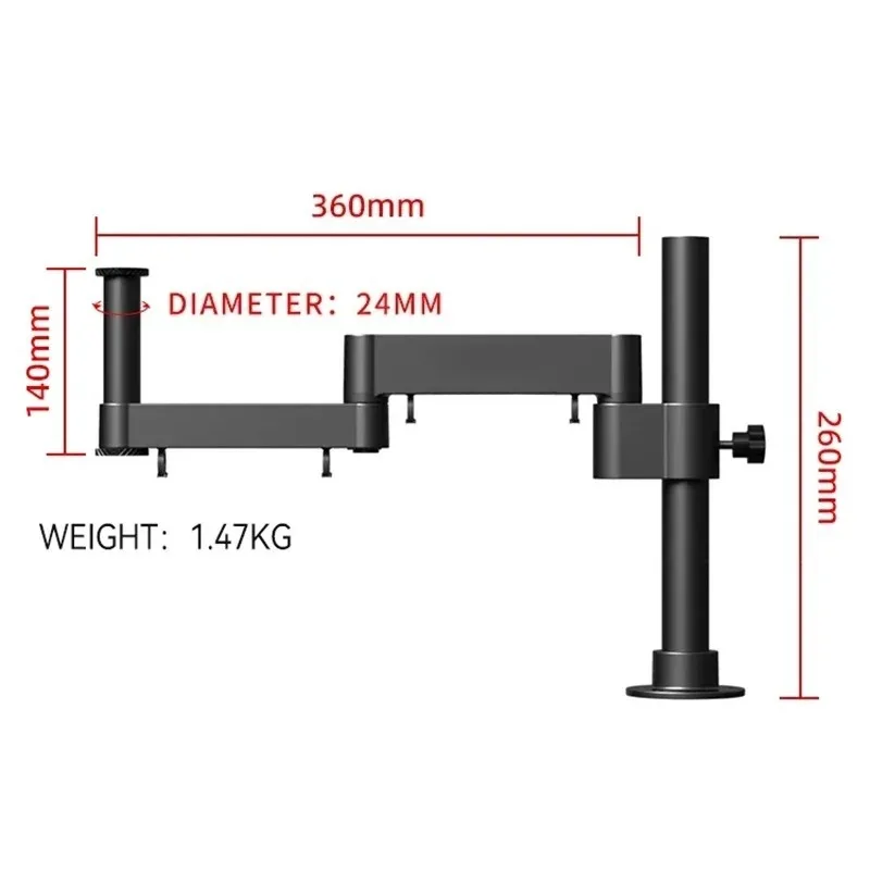 Microscope Rotating Swing Arm Bracket Universal Adjustable Lifting Metal Support Stand