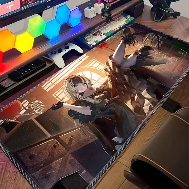 Gamer لوحة ماوس كبيرة Kawii Virtual Idol المطاط ماوس حصيرة أنيمي الفتيات J_J Kufuutei R_Raden HD ماوس الوسادة عدم الانزلاق لوحة المفاتيح #1