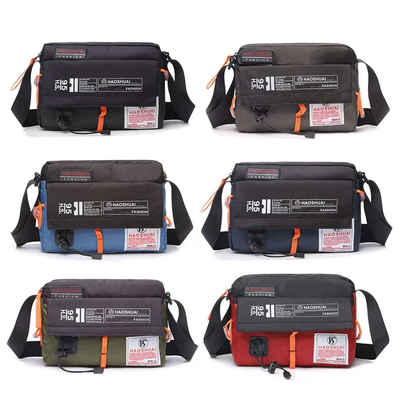 Men Bag Single Shoulder Bag Male Waterproof Anti-scratches Nylon Satchel Over the Messenger Crossbody Bags Handbag Mini Briefcas