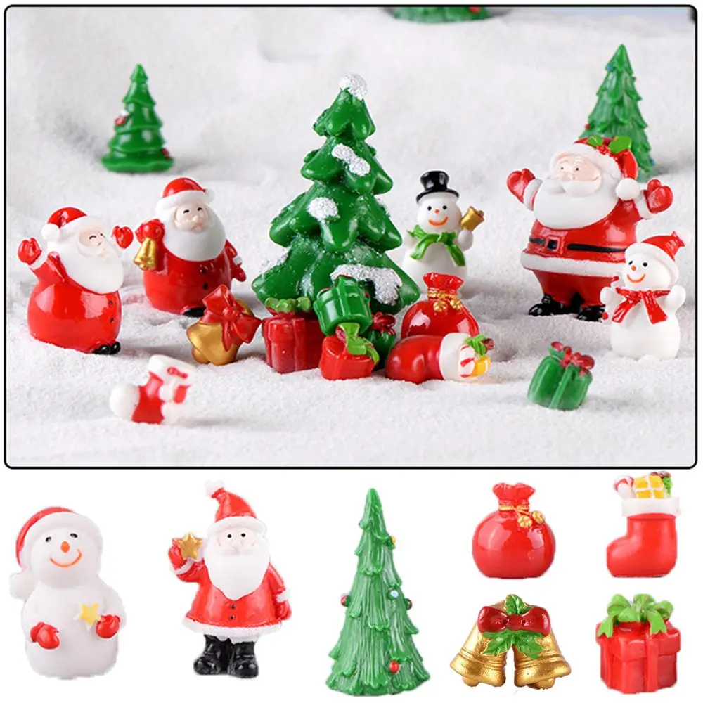 1PC Gift Micro Landscape Home Decor Doll House Mini Santa Claus Xmas Ornament Christmas Decorations Snowman Figurine