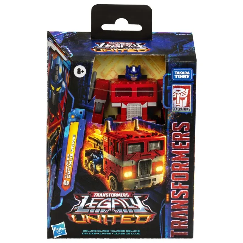 Hasbro Transformers Legacy: United Deluxe Class G1 Universe Optimus Prime Novos bonecos de ação