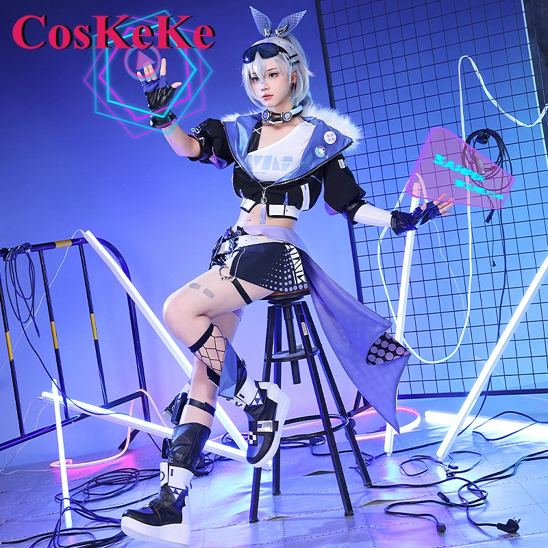 

CosKeKe Silver Wolf Cosplay Anime Game Honkai: Star Rail Costume Gorgeous Sweet Uniform Dress Halloween Party Role Play Clothing