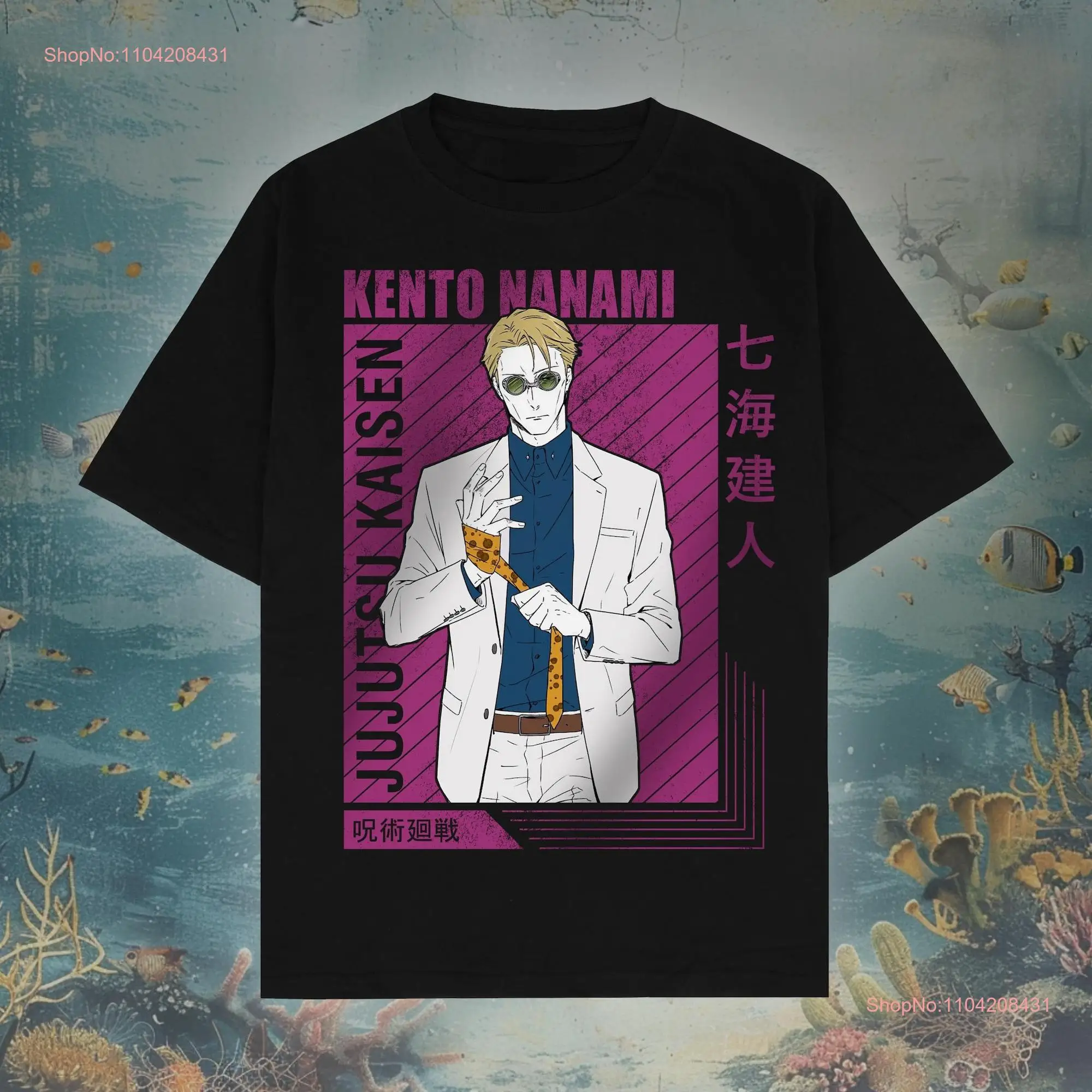 Vintage Kento Nanami JJK T Shirt Anime Lover SweaT Manga  long or short sleeves