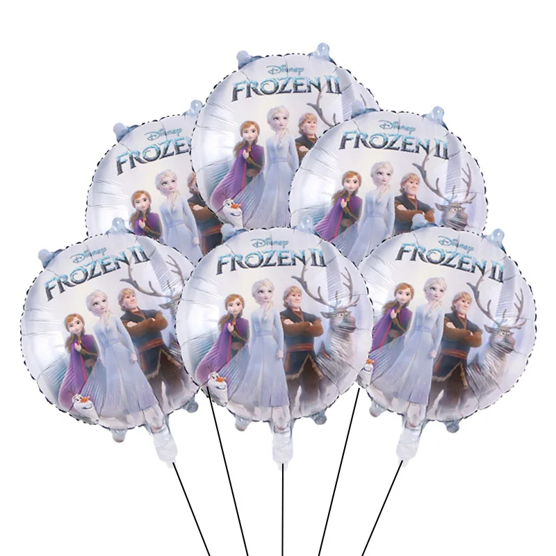 6pcs Frozen 18inch Foil Balloons Princess Anna Elsa Olaf Helium Globos Wedding Baby Shower Girl\'s Birthday DIY Party Decorations