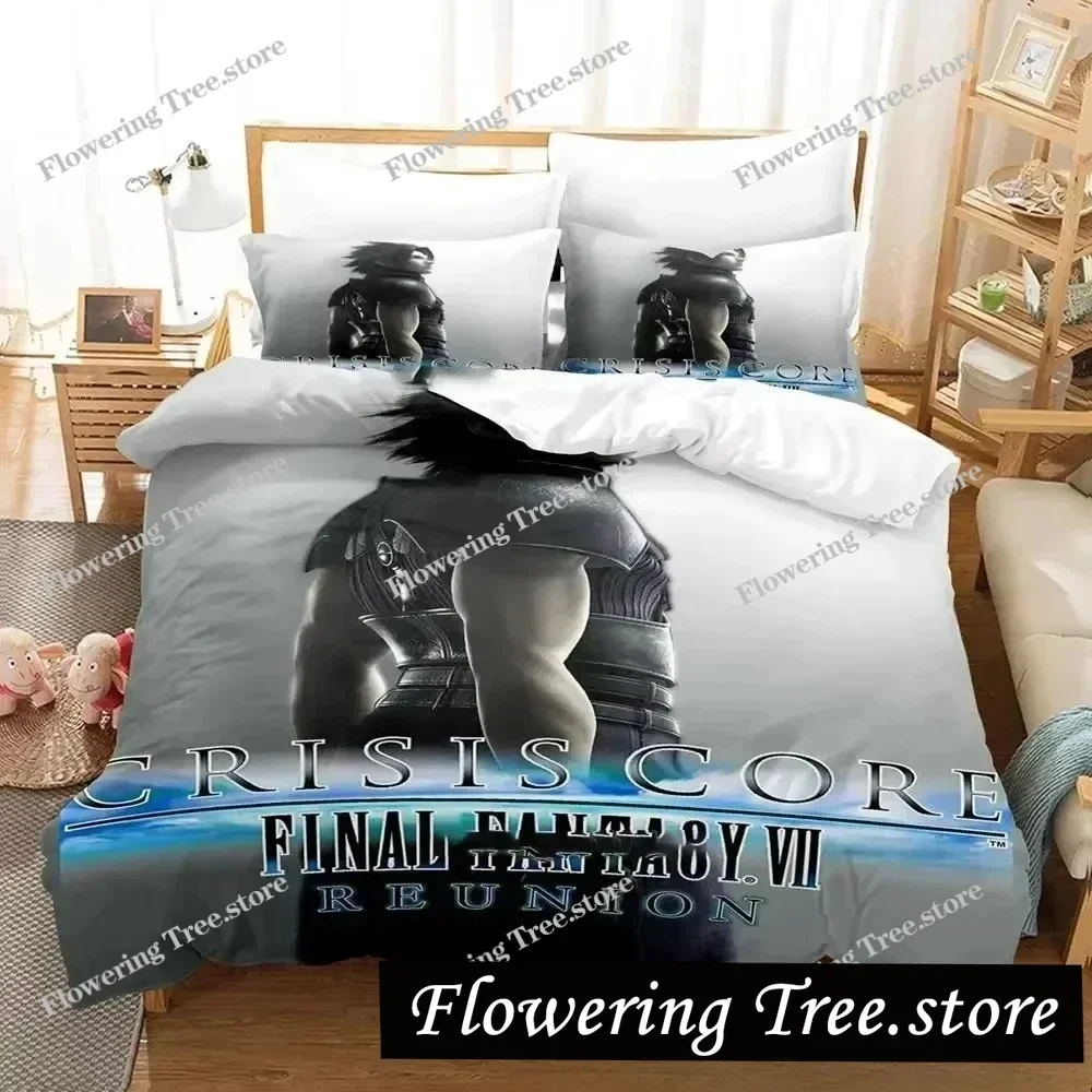 3D Print Game Crisis Core Final Fantasy VII Bedding Set Boys Girls Twin Queen King Size Duvet Cover Pillowcase Bed boys Adult029
