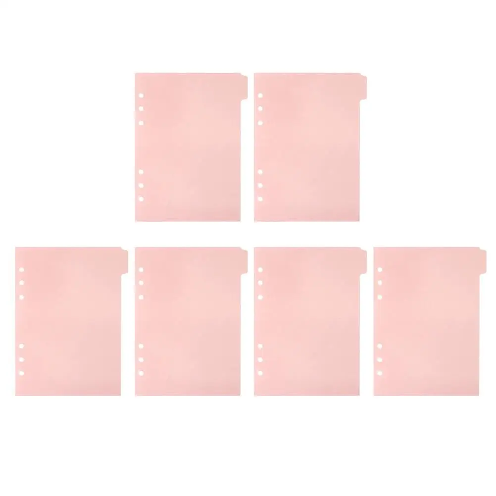 6pcs Notebook Partition Baffle Tag Household Tab Dividers Detachable Index Binder Tabs Professional Creative Design Clearly