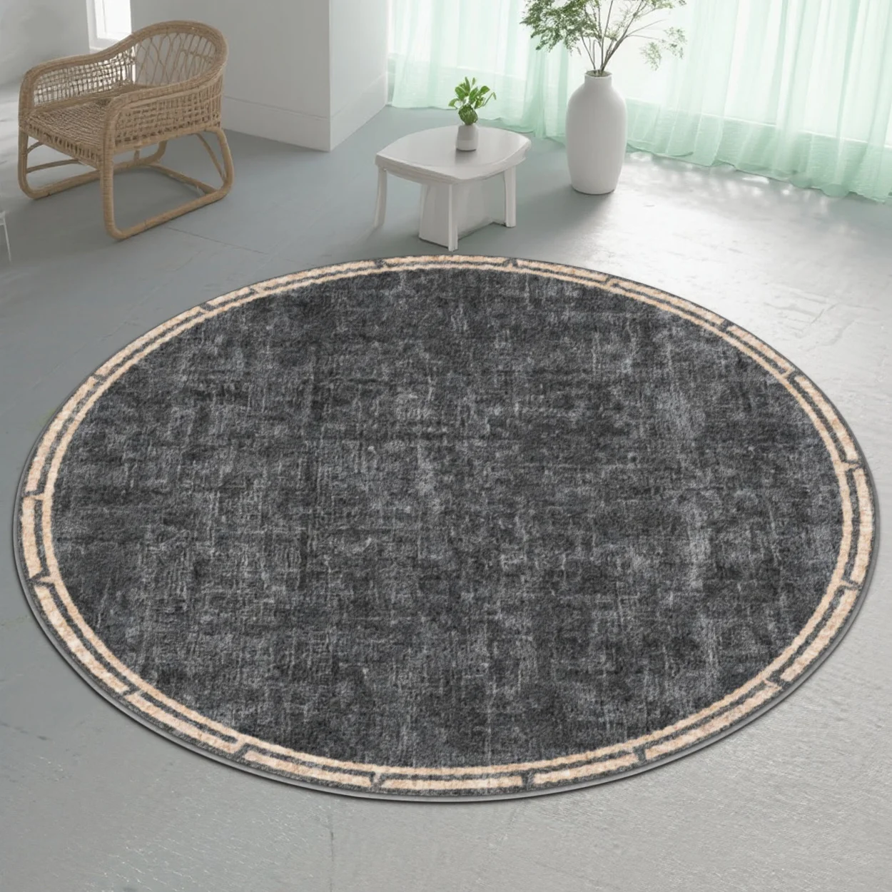 Vintage Sun Moon Face Round Carpet Mystic Astrology Art Floor Mat Festive Home Decor Printed Large Area Rugs Office Front Door