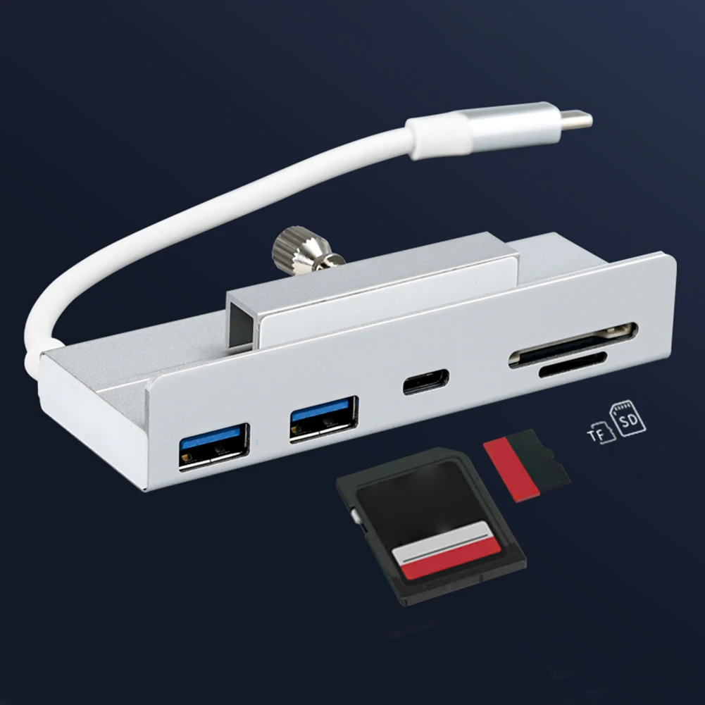 5 in 1 Type C Hub USB3.1Gen2 10Gbps USB C Dock SD TF Card Reader 2 USB-A+1 USB-C Ports for PC Laptop for 2021 IMac 24 Inch
