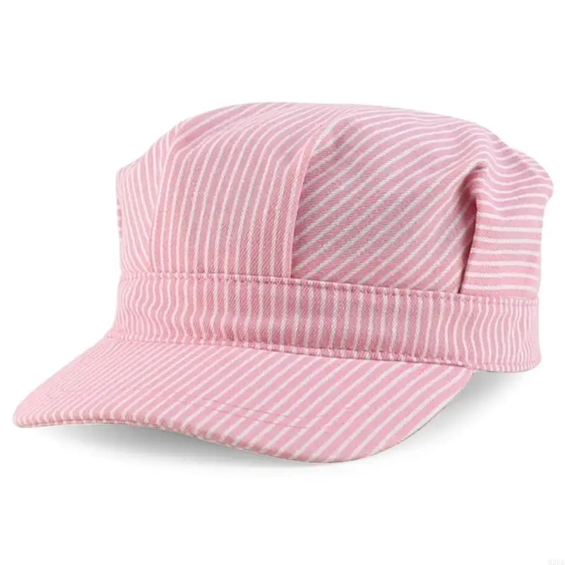 2026 New Premium Stripy Cotton Command Hat For Adult Children Lightweight Fabric Adjustable Hook Loop Closure For Custom Fit