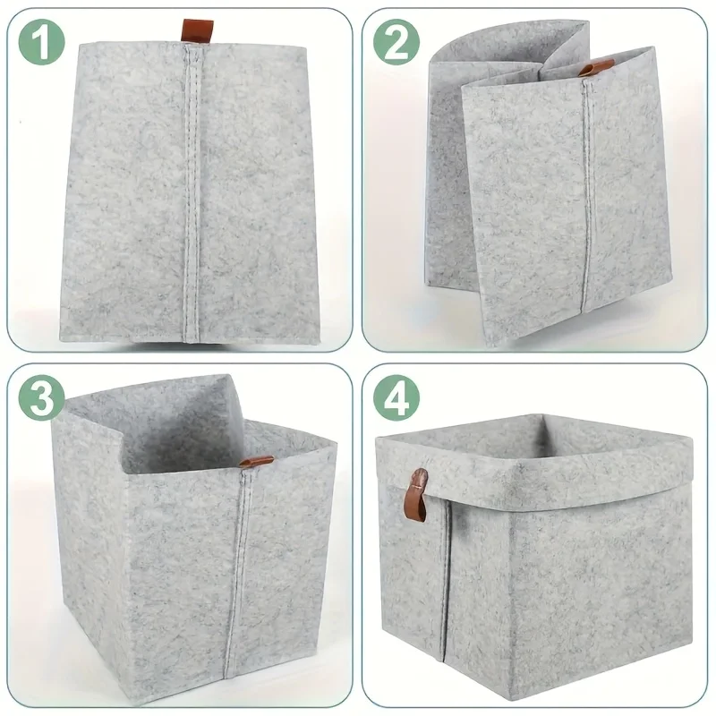 2pcs Foldable Underwear Storage Storage Boxes-Heavy-Duty Fabric Organizer Bins with Sturdy Hinges -Soft Fabric Construction