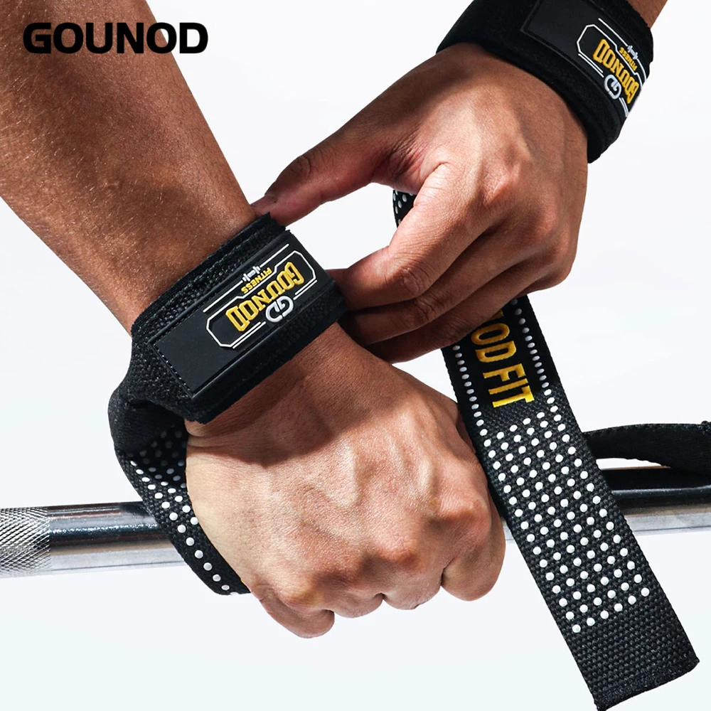1PC/2PC GOUNOD sportowy pas wspomagający uchwyt pas Fitness Pull-up bary Pull-up silikonowy antypoślizgowy odporny na zużycie pas martwego ciągu