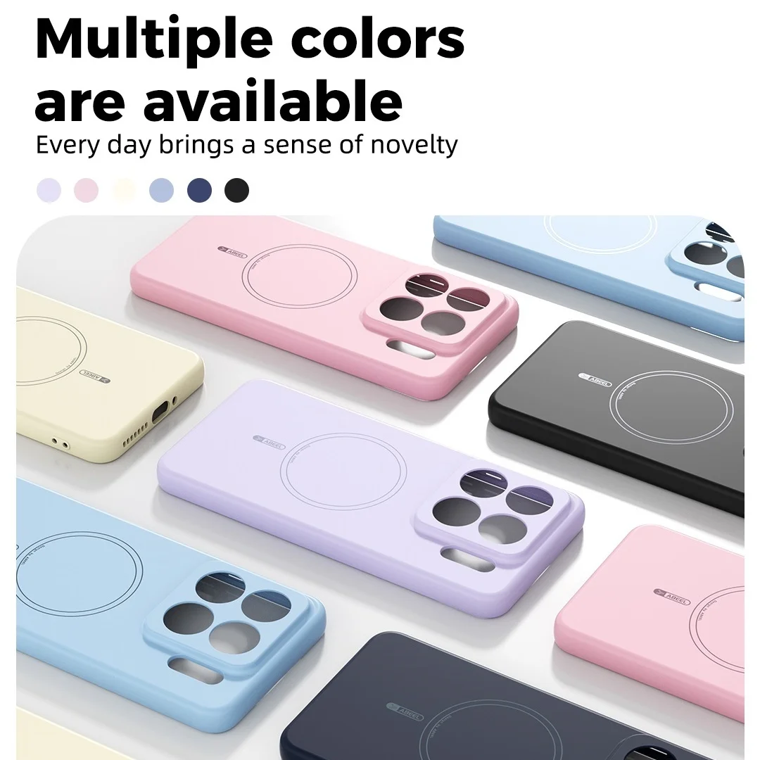 Magnetische kabellose Ladehülle aus Flüssigsilikon für Xiaomi 15 17 17T Pro Redmi K80 K90 Pro Max Schutzhülle Weiche Abdeckung