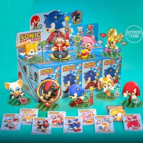 New Genuine Hottoys Cosbi &amp; Sonic Sega Sonic Blind Box Sonic Model Miniature Model Sonic Anime Figures Mystery Box Gift Toys