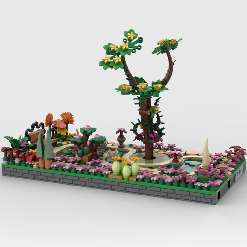 844pcs Moc Botanical Park Modularity Street View Building Blocks Creativity Assembly Bricks Toys Kid DIY Birthday Christmas Gift