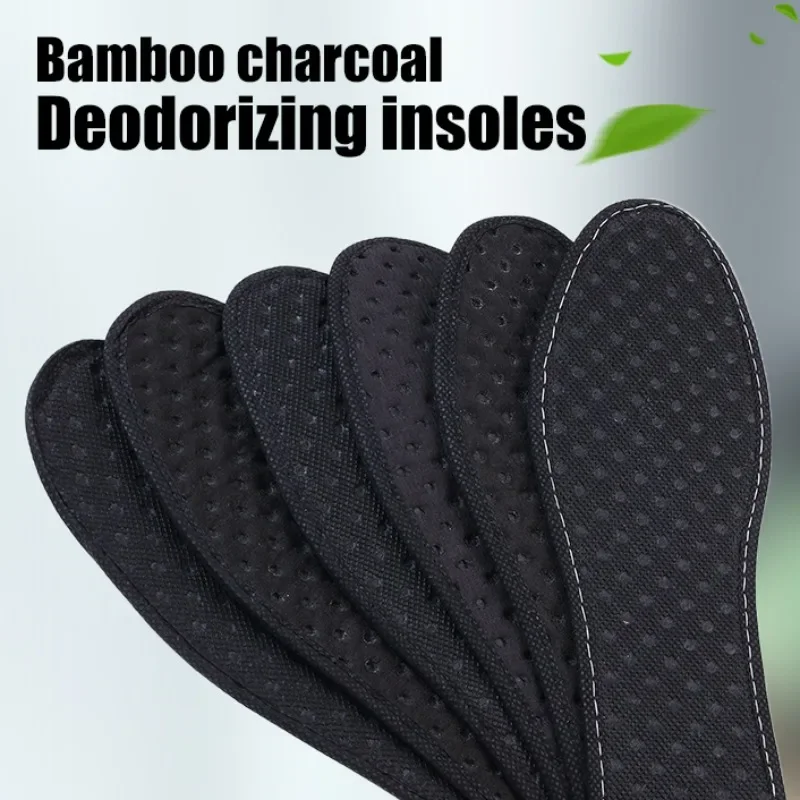 Plant Fragrance Deodorization Insole Unisex Bamboo Charcoal Shoe Pad Small Hole Breathable Sports Insoles Anti Odor Shoe Cushion