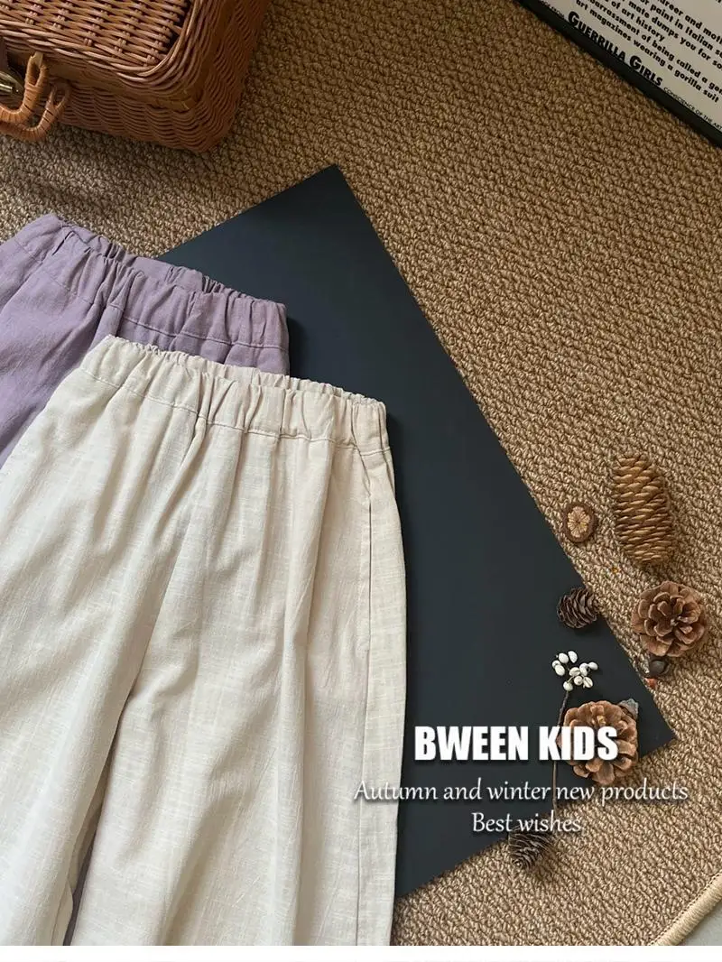 Baby Girl Pants Spring and Autumn Girls Dress Casual Pants Baby Style Children Personality Fashion Korean Wide Leg Pants image 6