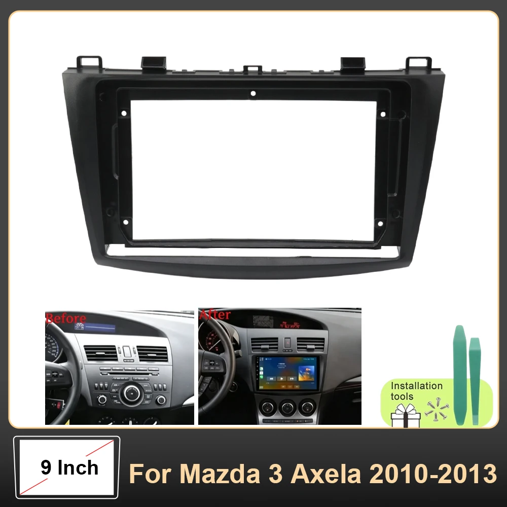 9 Inch Android Car Stereo Radio For Mazda 3 Axela 2010‑2013 Multimedia Video Navigation Player Screen Frame Wiring Harness Kit