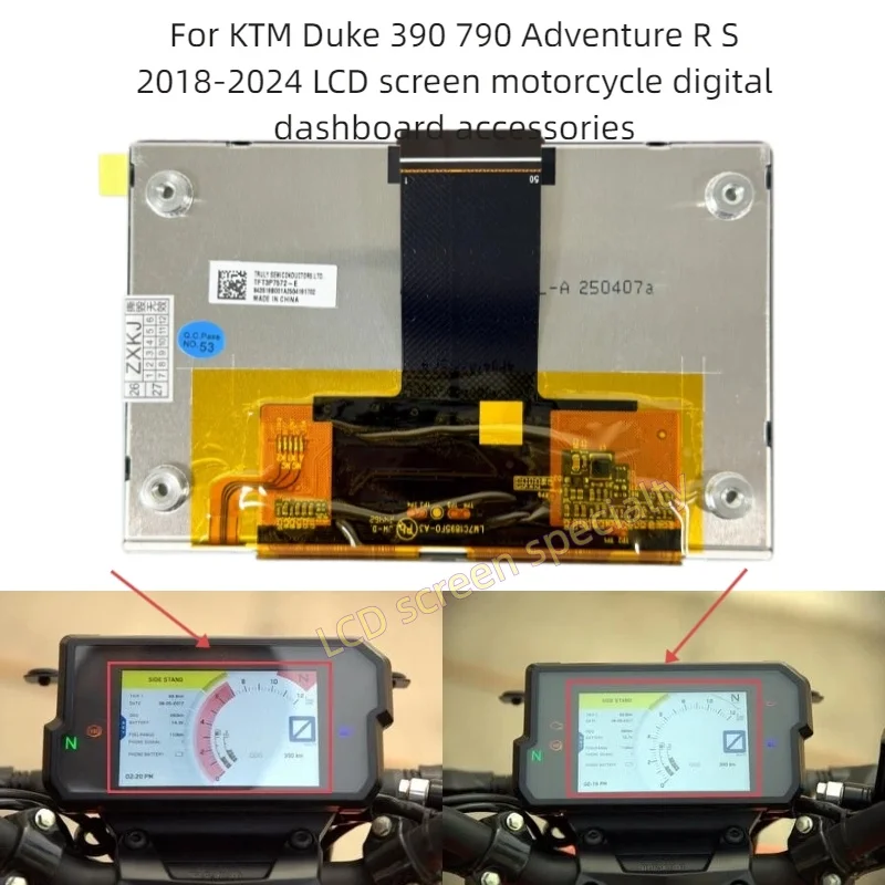 For KTM Duke 390 790 Adventure R S Motorcycle Dashboard 2018-2024 LCD Screen (The New Version Can Fully Replace The Old One)