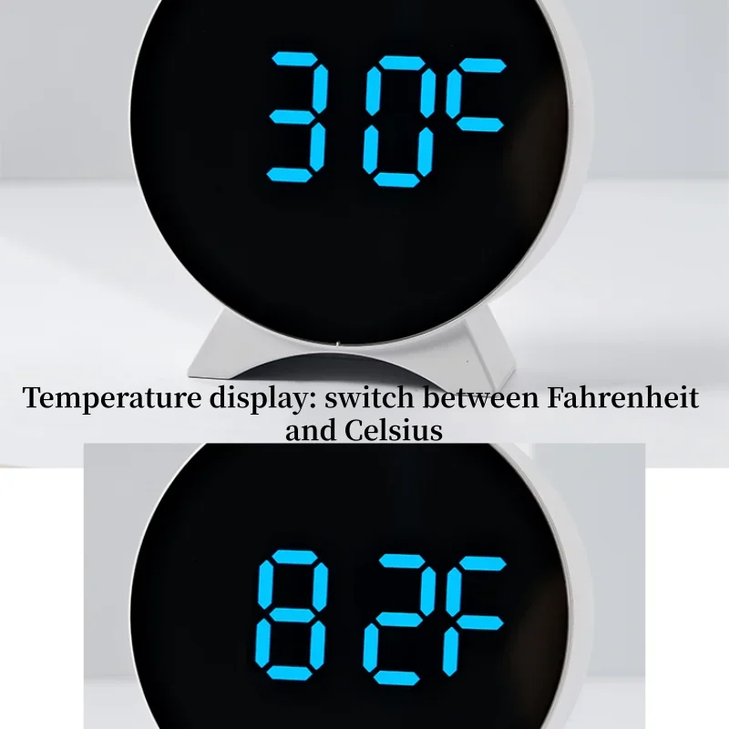 Bild 7: USB-betriebener digitaler DST-Wecker TEMP Datum Woche Anzeige 3-stufige Helligkeit 2 Alarme Nachtmodus Tischuhr 12/24 Stunden LED-Uhr