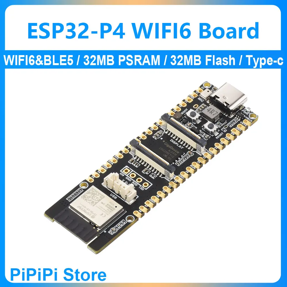 

ESP32-P4 development board c6 pico WIFI6 RISC-V MCU 32MB PSRAM 32MB Flash Display /CSI Camera /Audio Speaker Mic AI Deepseek