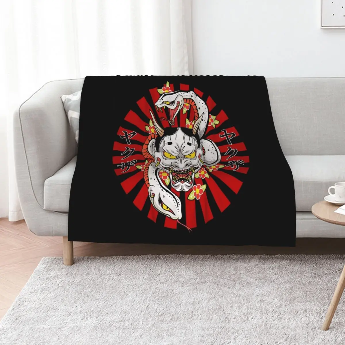 Snake Yakuza Mask Throw Blanket Soft Big Summer Beddings Sofa Quilt manga Extra Large Throw For Decorative Sofa Blankets
