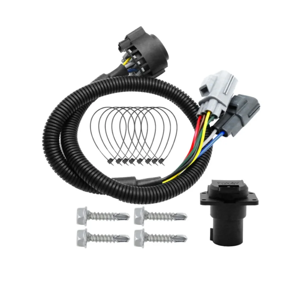 7 Pin Harness Trailer Wire For Ford For F-250 For F-350 Duty 2020-2024 56443 For Ford For F-350 2020-2024 With Factory 7-Way