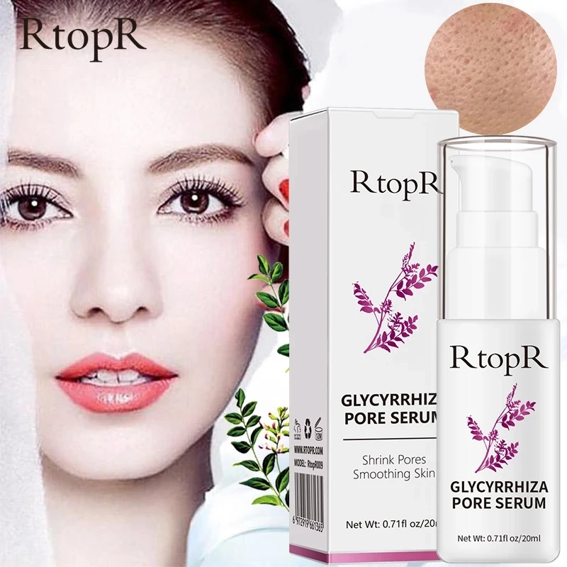 RtopR Glycyrrhiza Pore Refining Serum Quickly And Effectively Shrinks Pores Deeply Repairs Whitening Skin Enhances Facial Shine