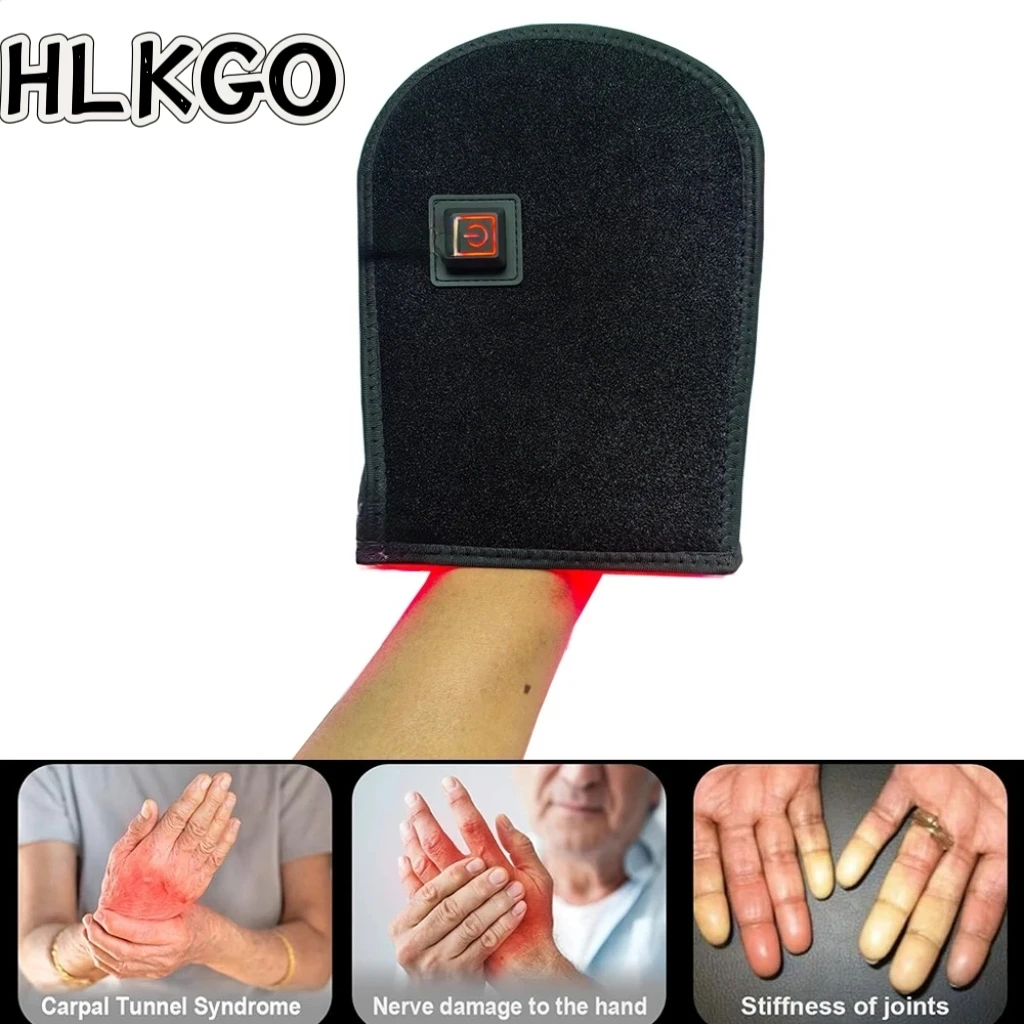 

Dual Wavelength 660nm 850nm Red Light Therapy Glove with Massage for Hand Pain Relief & Muscle Relax