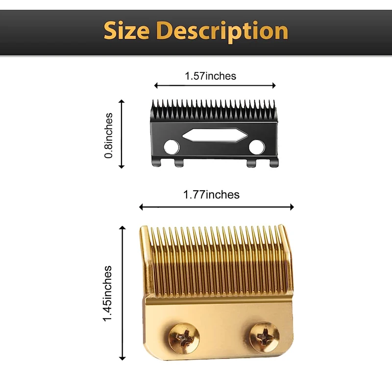 Professional Replacement Blades Compatible with BaBylissPRO Clippers, Barberology Blades for FX870, FXF880, FX810, FX825, FX673N