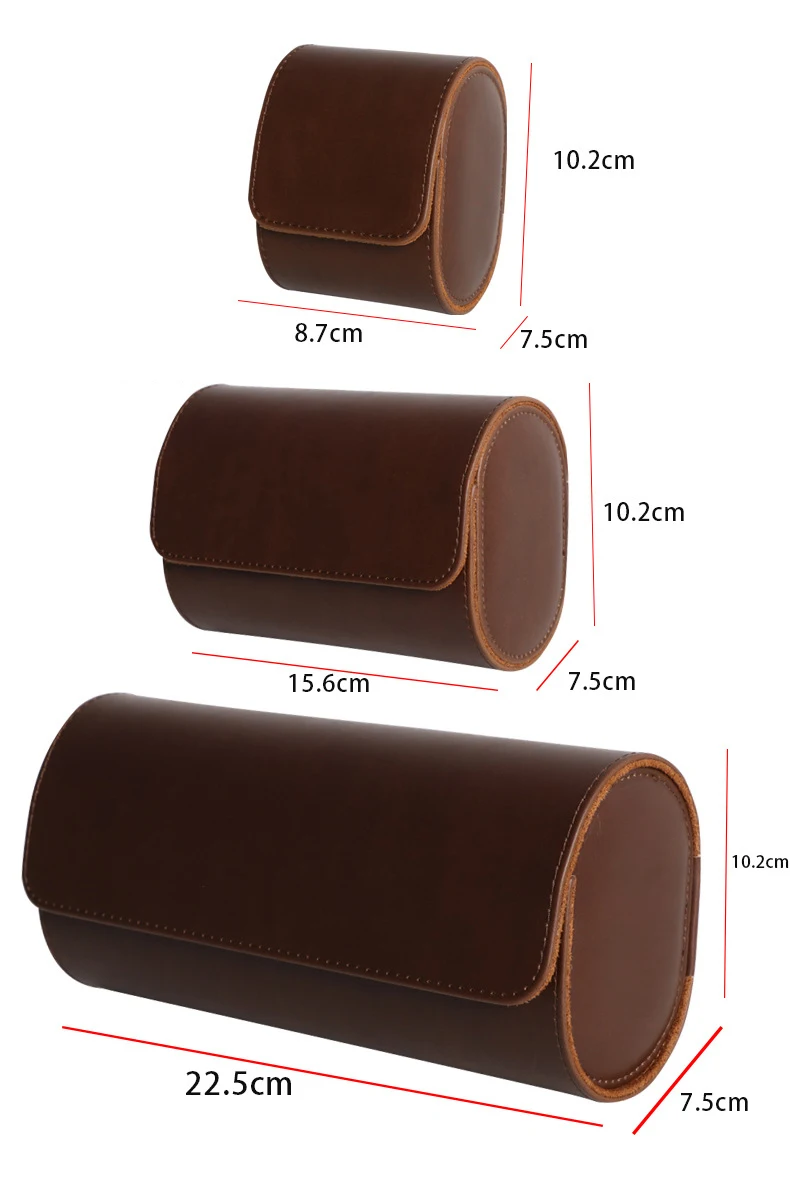 Watch Roll Travel Case 1 2 3 Slot Waterproof PU Leather Watch Storage Box Portable Display Organizer Gift Pouch Bag For Men