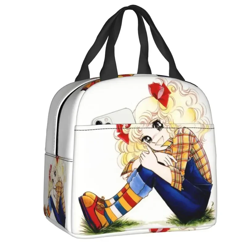 Happy Candy Candy Thermal Insulated Lunch Bags Women Japan Anime Lunch Container for Kids School Children Food Bento Box