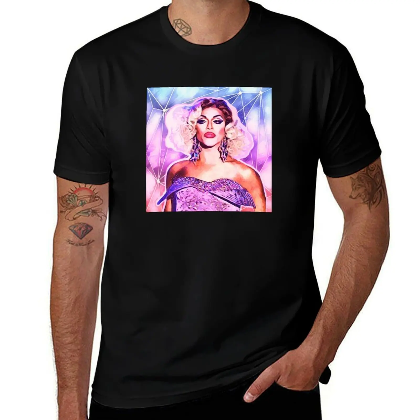 Shangela Purple Glamor T-Shirt Basic All Season Solid T-Shirt