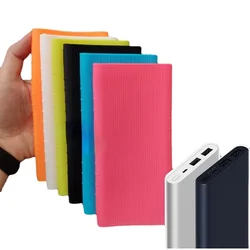 Silicone Protector Case Cover Voor Xiaomi Mi Power Bank 2 10000 Mah Dual Usb Power Bank Protector Skin Sleeve Cover
