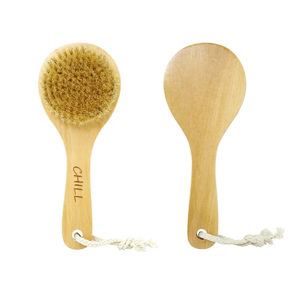 Natural Bamboo Foot File Callus Remover Pumice Stone Foot Grinding Wood Brush Double-sided Bristle Brush Shower Brush Home Tools