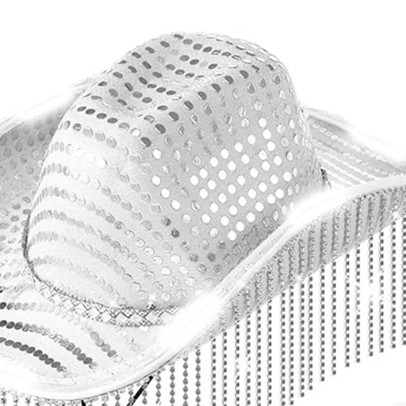 P88B Fransen Cowboy Musik Festival LED Caps Frauen Foto