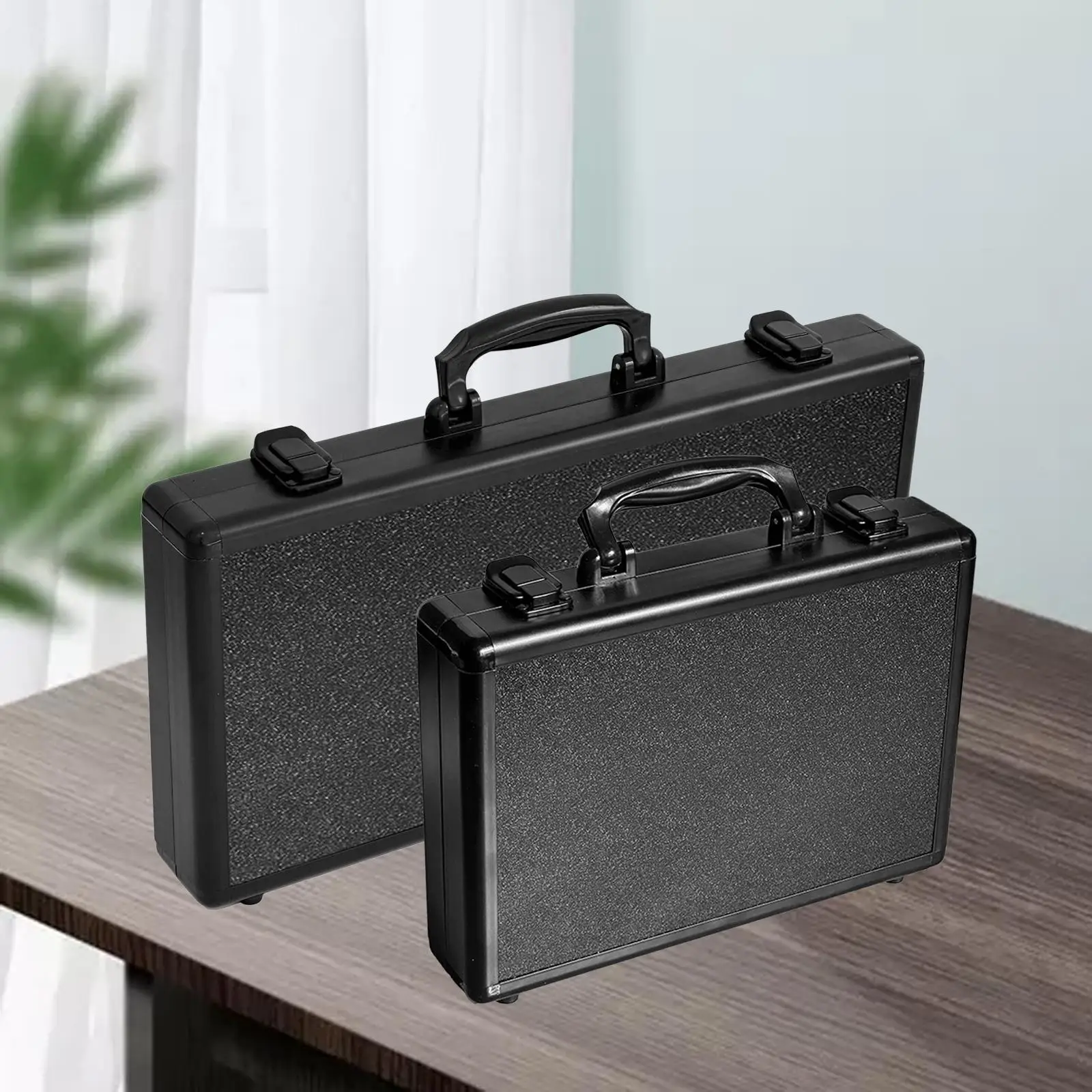 Aluminum Carrying Case Tool Box Portable Travel Organizer Storage Carry Case for Documents Valuables Jewelry Makeup Business