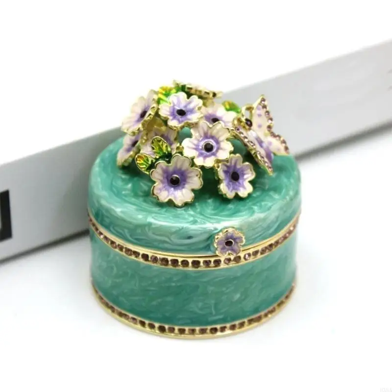 

HXBA Jewelry Box Delicate Butterfly and Flower Jewellery Container Accessories Holder