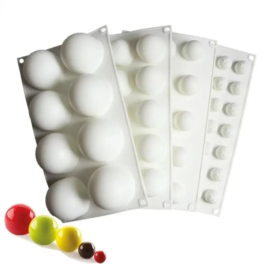 Food Grade Silicone Silicone Sphere Chocolate Mold Spherical-Shaped DIY Silicon Ball Cake Mould French Mousse