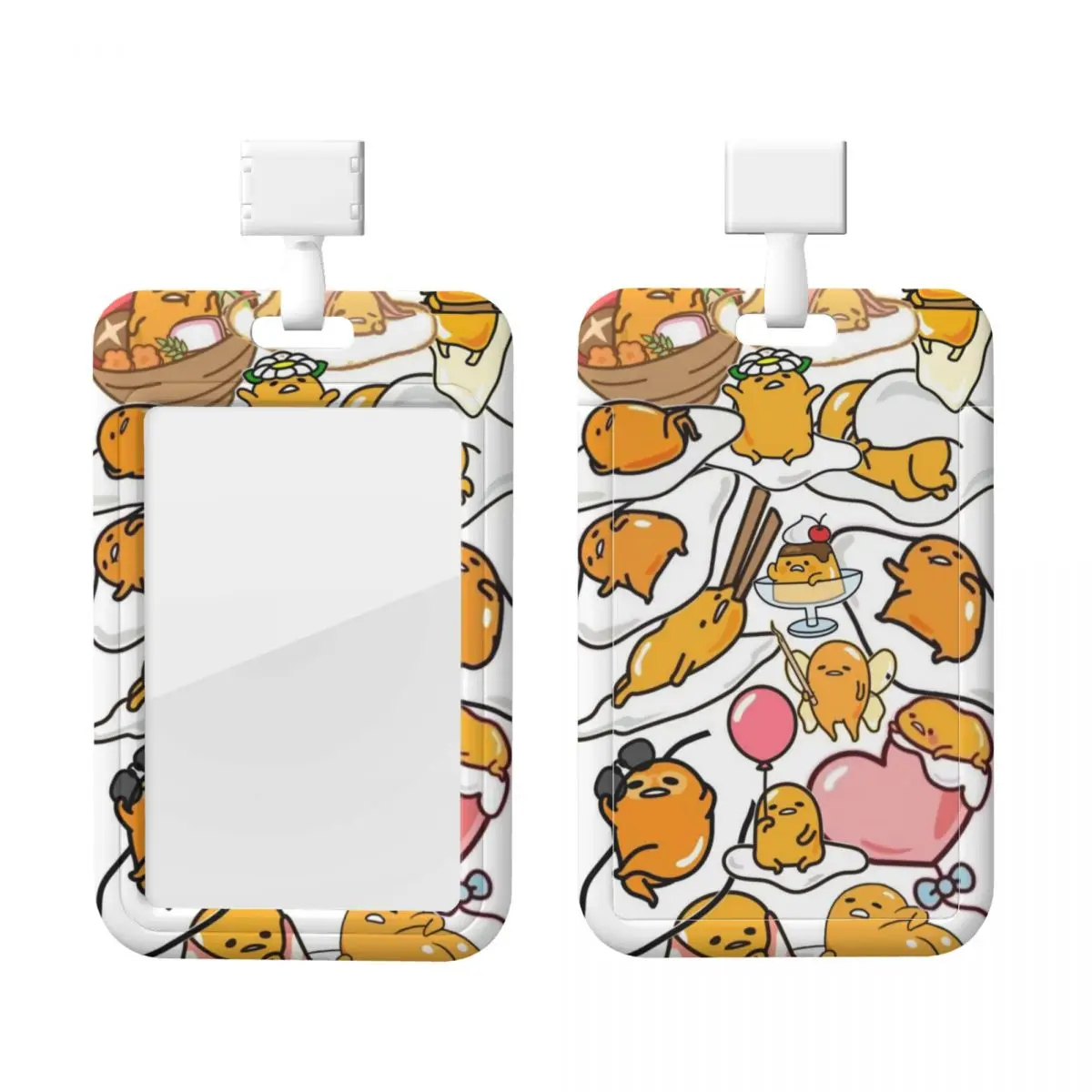 

Custom Anime Gudetama Cartoon ID Badge Holders Hospitals Card Holder Unisex Neck Lanyard Credit Card Holders Neck Strap