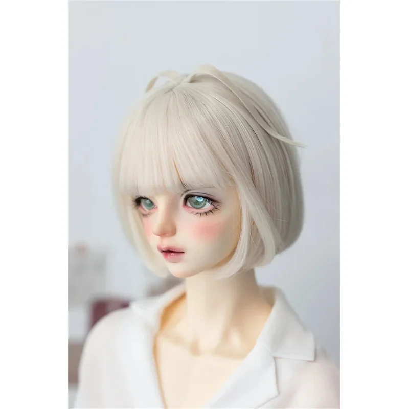 Kleine Engel Schattig Kapsel Spot Voorraad 1/3 1/4 1/6 Kort Styling Haarpruik Zachte Meisjes Wit Paars BJD Pop Accessoires XC