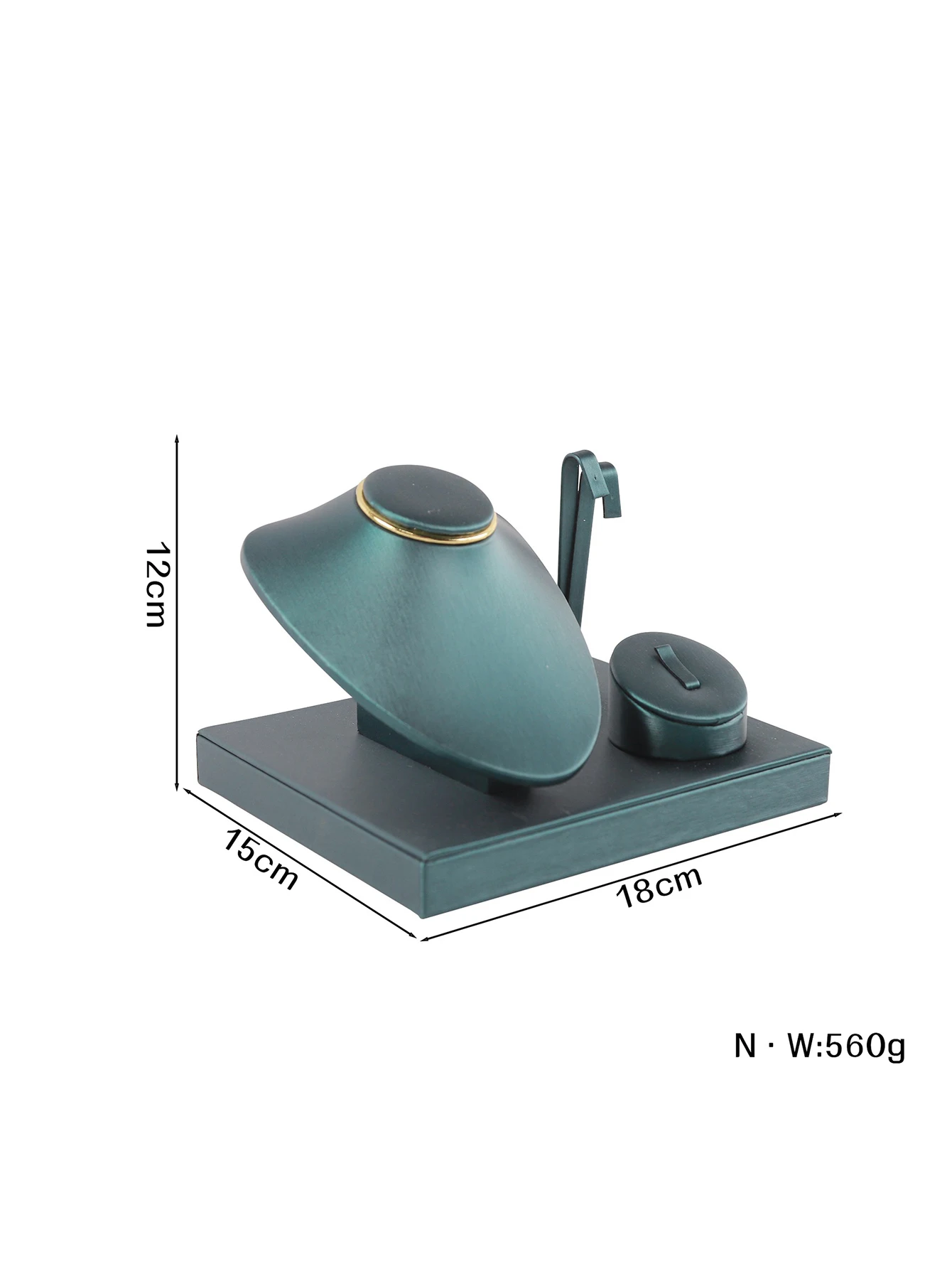 1-Pack PU Leather Jewelry Display Stand, Partitioned Storage, Storage Tray, Ring Earring Display Stand, Jewelry Counter Display - view 6