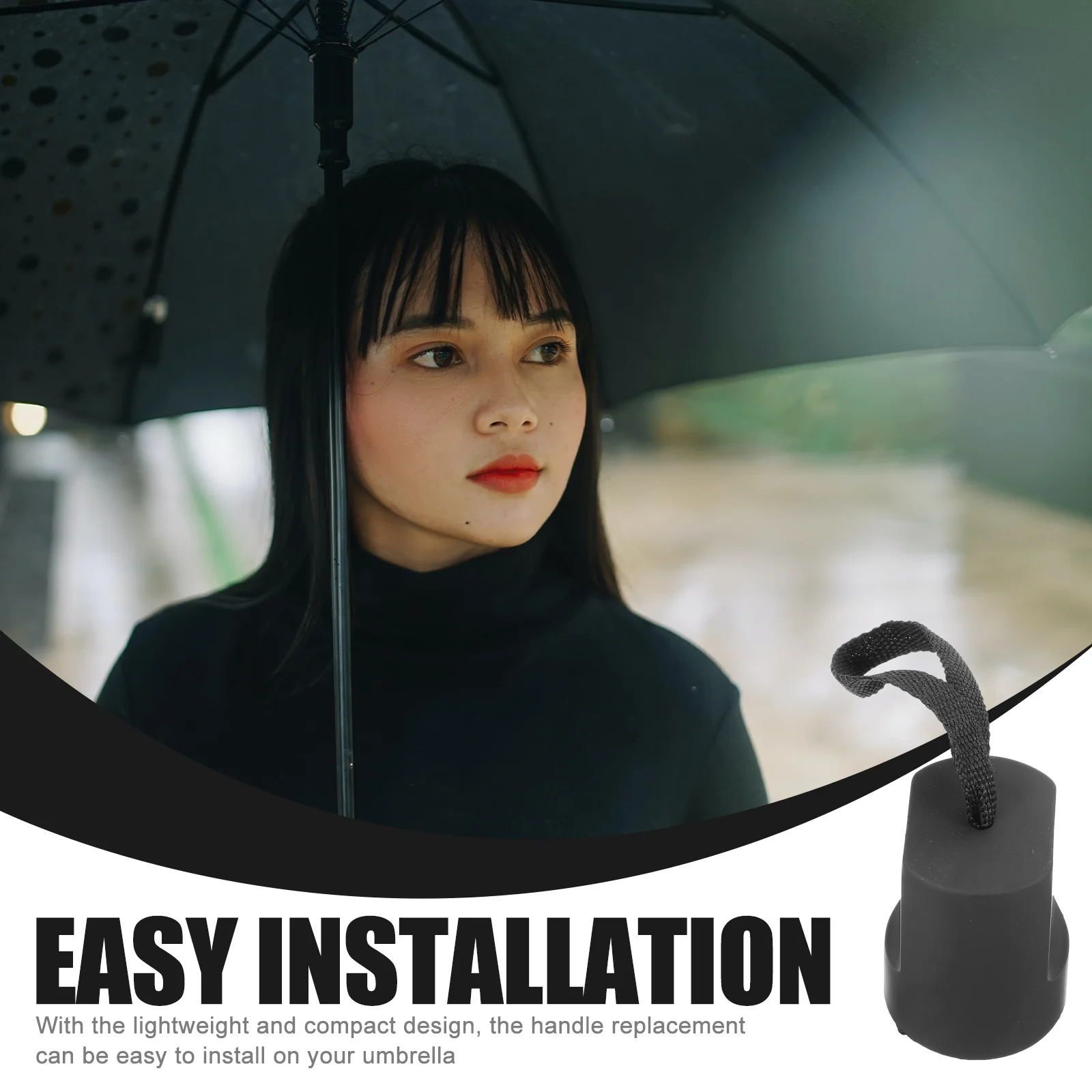

Plastic Replacement Handle for Folding Umbrella Anti-Slip Rain Uv Umbrella Grip Compact Sturdy Durable Handle Replacement