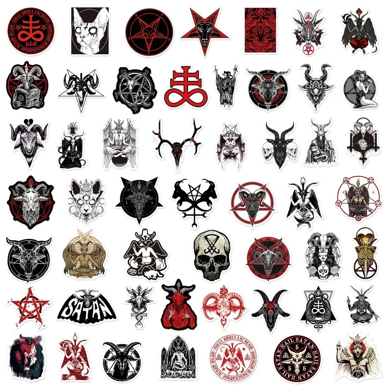 10/25/50pcs Graffiti Devil Satan Stickers Horror for DIY Scrapbooking Phone Pad Laptop Guitar Suitcase Car Skateboard Helmet