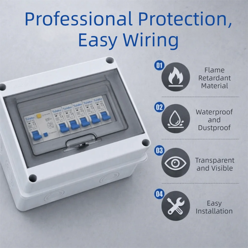 IP65 Electrical Junction Box Dustproof Waterproof Distribution Box ABS Plastic Outdoor Waterproof Junction Box Outdoor Use