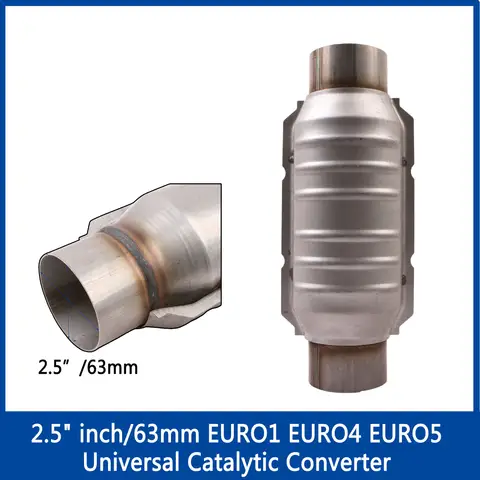 Universal Catalytic Converter Euro 1 Euro 4 Euro 5 3" Inch 76mm 400 Cells Car Exhaust Catalyst Catalytic Converter Universal