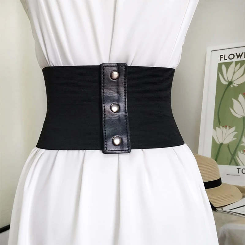 Stretchy Cinch Belt For Dresses Buckle Slimming Body Belts for Women Elastic High Waist Hiphop Rock Nightclub Sexy Jeans